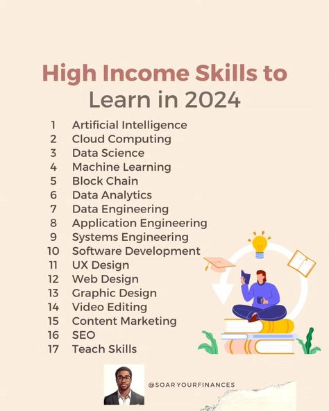 High Income Skills to. Learn to. Set you up for 2024 💰 #sidehustles #financialfreedomlife #financialpeace #southafricaninvestors #southafricans #personalfinance #equitymarket #southafricans #sidehustles #highincomeskills High Income Skills 2024, High Income Skills To Learn, High Income Skills, Freedom Life, High Income, Hobbies To Try, Equity Market, Systems Engineering, Financial Peace