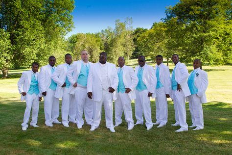 Tiffany Blue Groomsmen Attire, Tiffany Blue And Silver Wedding, Tiffany Blue And Lilac Wedding, Tiffany Blue And Grey Wedding, Tiffany Blue Silver And White Wedding, Periwinkle Blue Wedding, Tiffany Blue Weddings, Turquoise Bridesmaid Dresses, Tiffany Blue Wedding