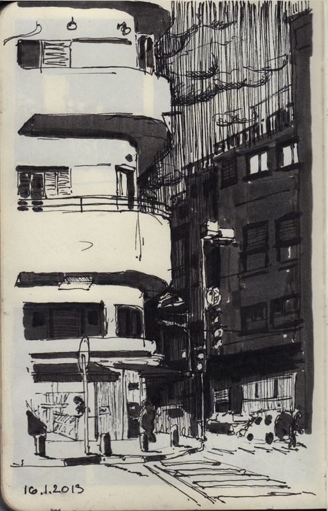 tel-aviv from the sketchbook. Aesthetic Architecture, The Sketchbook, Architecture Drawing Art, Architectural Sketch, A Level Art, Urban Street, Urban Sketching, Environment Concept Art, Architecture Sketch