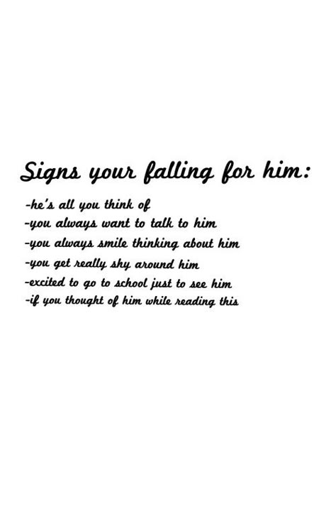 Signs your falling for him. #love Cute Crush Quotes, Crush Quotes For Him, Crush Stuff, Secret Crush Quotes, Secret Crush, Relationship Stuff, Love Me Quotes, Boyfriend Quotes, Flirting Quotes