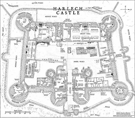 Castle Medieval Manor Layout, Medieval Castle Layout Floor Plans, Castle Floor Plans Medieval, Medieval Castle Layout, Penny Flooring, Flooring Hallway, Harlech Castle, Light Flooring, Flooring Herringbone