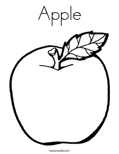 Apple Coloring Page Apple Letters, Letter A Coloring Pages, Vegetable Coloring Pages, Apple Picture, Food Coloring Pages, Fruit Coloring Pages, Apple Coloring, Printable Coloring Sheets, Alphabet Coloring Pages