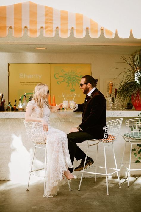 Parker Palm Springs Wedding, Palm Springs Elopement, Vintage Palm Springs Aesthetic, Mcm Wedding, Palm Springs Wedding Venues, Vintage Palm Springs, The Parker Palm Springs, Mid Century Modern Wedding, Parker Palm Springs