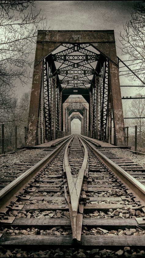 Railroad Track Pictures, Hex Removal, Cleansing Spells, Train Tracks Photography, Old Bridges, Track Pictures, Rail Train, Railroad Bridge, Abandoned Train