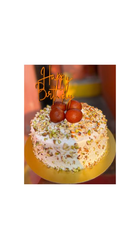 The cake is loaded with gulab jamun Gulab Jamun Cake, Gulab Jamun, Happy Birthday, Festival, Cake, Birthday