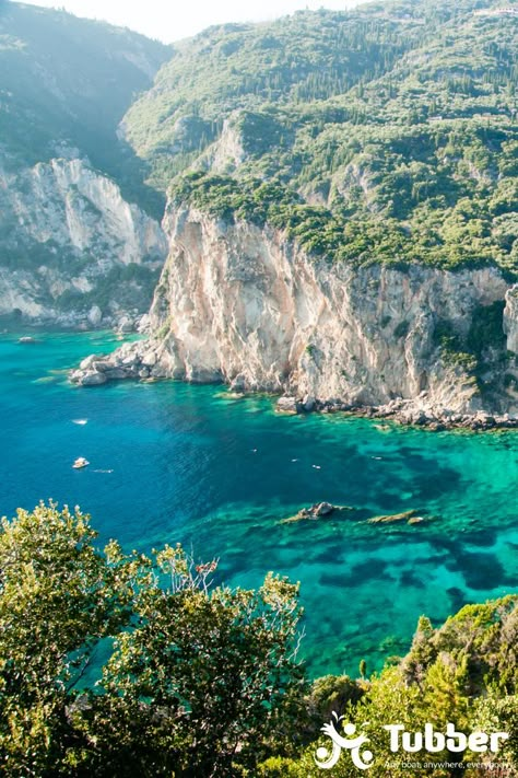 Corfu Island Greece, Corfu Greece Aesthetic, Paleokastritsa Corfu, Greece Sailing, Greek Coast, Corfu Beaches, Greece Sea, Greek Travel, Corfu Island