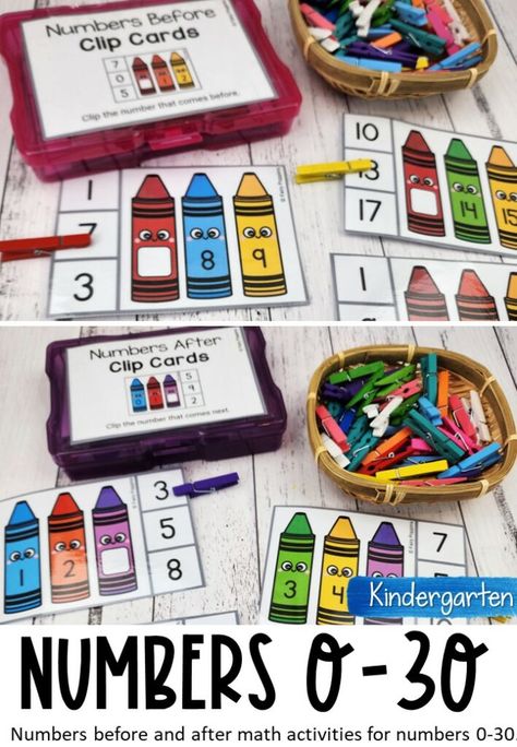 After Numbers Activities, Before And After Numbers Activities, Number Activities Kindergarten, Fairy Poppins, Number Clip Cards, Back To School Math Activities, Math Activities Kindergarten, Math Counting Activities, Education Printables