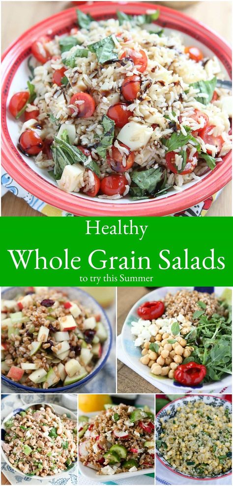 Whole Grain Recipes, Grain Salad Recipes, Grain Salads, Healthy Superbowl, Quinoa Rice, Grain Recipes, Side Salad Recipes, Grain Salad, Summer Menu