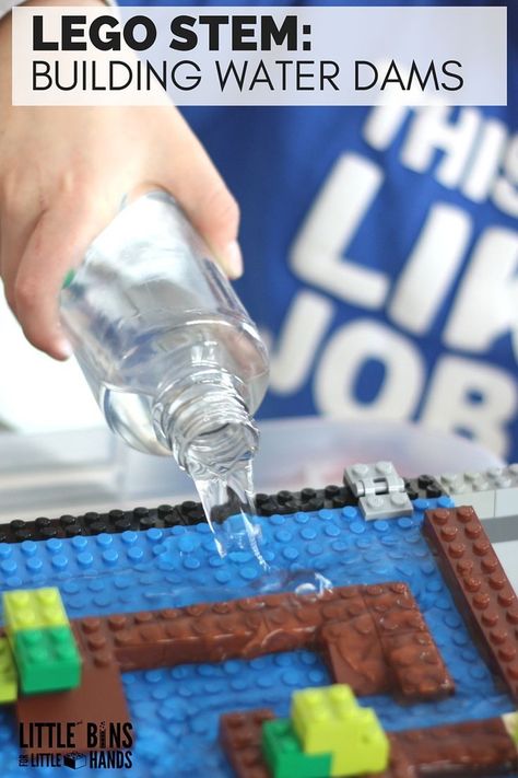 LEGO water activity for building dams and exploring the flow of water. One of the many cool ideas in the Unofficial Guide to Learning with LEGO book. Lego Stem Activities, Corporative Events, Lego Stem, Flow Of Water, Stem Building, Fun Stem Activities, Water Experiments, Lego Books, Lego Challenge