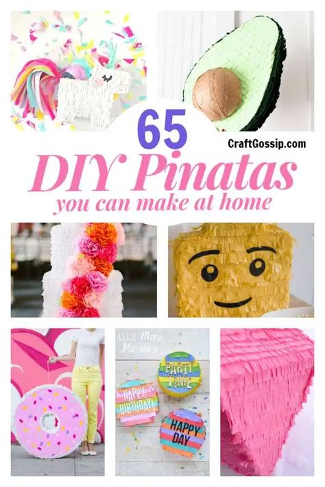 How To Make A Pinata – 65 Different designs – Party Ideas Make A Pinata, Minion Pinata, Christmas Party Planner, Homemade Pinata, Piggy Bank Diy, How To Make Pinata, Rainbow Pinata, Unicorn Pinata, Birthday Pinata