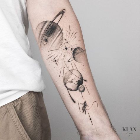 Geometric Universe Tattoo, Sisyphus Tattoo, Sculpture Tattoo, Istanbul Tattoo, Space Tattoo Sleeve, Meditation Tattoo, Cosmos Tattoo, Planet Tattoo, Astronomy Tattoo