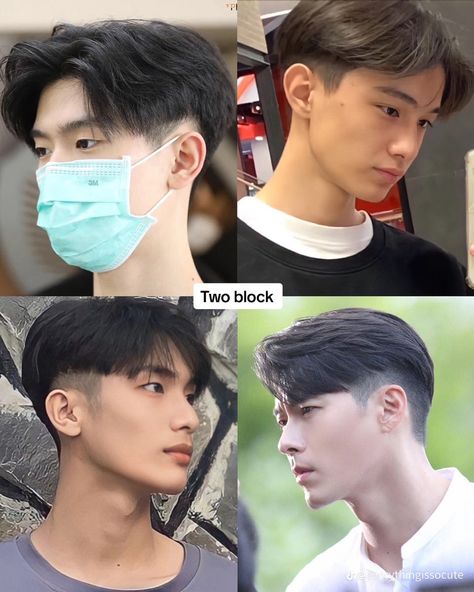 Two block men’s haircut/hairstyle (Korean) South Korean Hairstyles Men, Curtain Two Block Haircut Men, Chinese Man Haircut, Asian Men Short Hairstyle Undercut, Two Block Haircut Short, 2 Block Haircut Men Korean, Two Block Fade, Chinese Haircut Men, 2x3 Haircut For Men