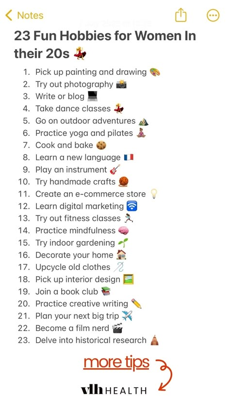 list of 23 hobbies for women in their 20s To Learn List, New Things To Learn List, Activities For Bored Adults, Skills To Learn In Your 20s List, Fun Skills To Learn In Your 20s, Skill To Learn In Your 20s, Different Skills To Learn, Plans For 2024, Hobbies For 2024