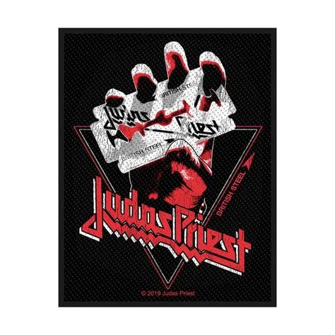 Judas Priest- Vintage British Steel Woven Patch (ep786) Heavy Metal Patches, Punk Shop, Ghost Pins, British Steel, Evil Empire, Heavy Rock, Rage Against The Machine, Horror House, Judas Priest