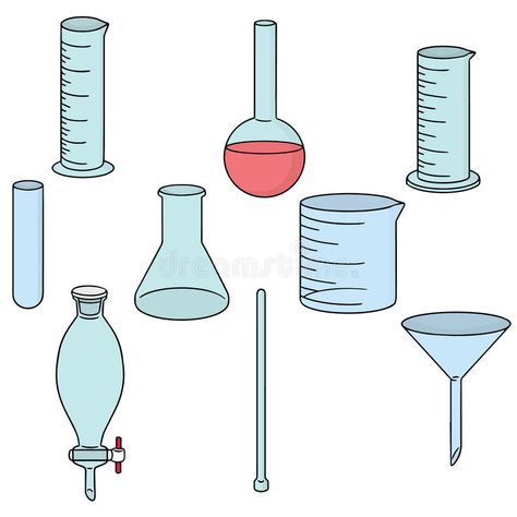 Laboratory glassware vector illustration Laboratory Glassware, Funnel, Stock Illustration, Stock Vector, Vector Illustration, Lab, Design Inspiration, Art Design, Drawings