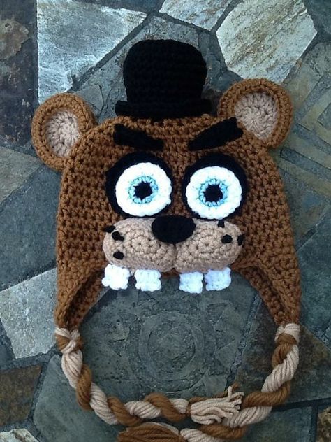 Fnaf Crochet, Crochet Character Hats, Patterns Simple, Vintage Crochet Patterns, Crochet Fall, Hat Handmade, Crochet Fashion Patterns, Fun Crochet Projects, Diy Crochet Projects