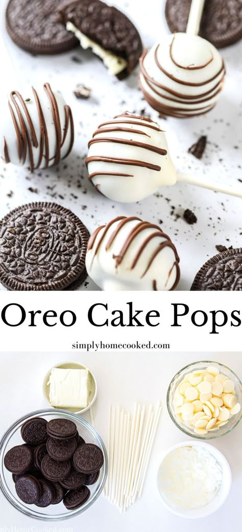 Oreo Cake Pops Recipe, No Bake Oreo Cake, Easy Oreo Cake, No Bake Cake Pops, Oreo Balls Recipe, Oreo Cookie Cake, Cake Pop Recipe Easy, Oreo Cake Pops, Cake Ball Recipes