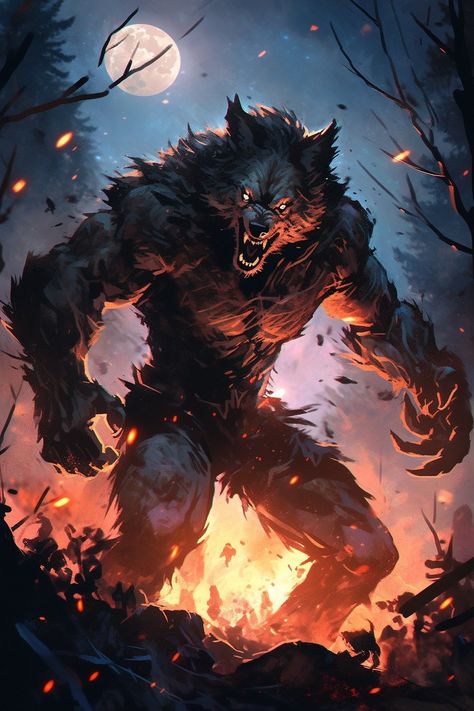 Werewolf Base, Wolfman Art, Werewolf Games, Werewolf Drawing, Werewolf Aesthetic, Monster Artwork, Fantasy Wolf, Dungeons And Dragons Classes, Werewolf Art