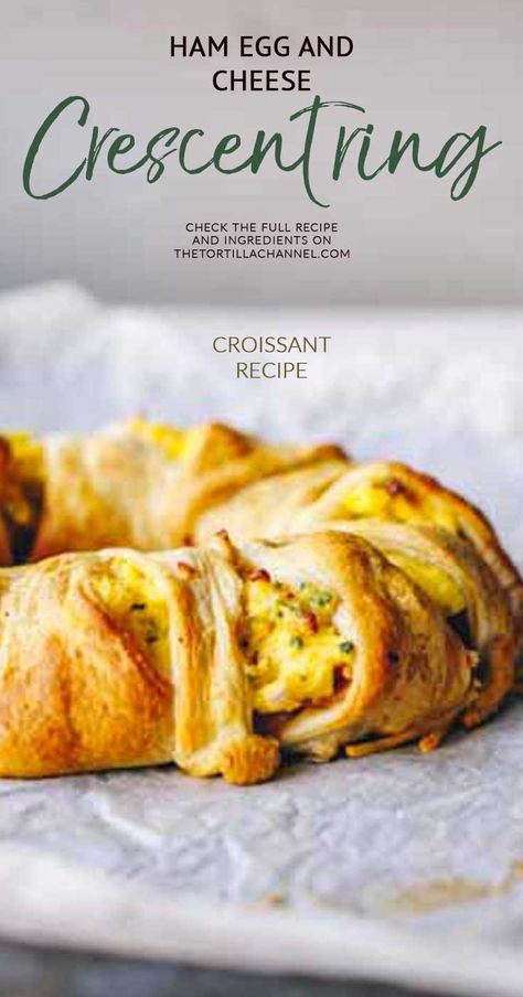 Breakfast Crescent Ring, Crescent Breakfast, Ham And Cheese Croissant, Ham Breakfast, Camping Lunches, Croissant Dough, Special Breakfast, Croissant Breakfast, Breakfast Crescent Rolls