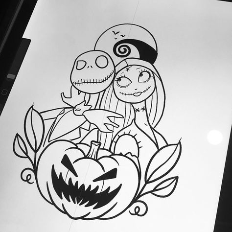 Jack And Sally Tattoo, Sally Tattoo, Jack Skellington Tattoo, Jack Tattoo, Wood Burning Patterns Stencil, Nightmare Before Christmas Tattoo, Christmas Tattoo, Naruto Sketch Drawing, Petite Tattoos