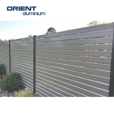 Source Hot sale metal privacy fence panels on m.alibaba.com Exterior Fencing, Horizontal Fences, Fence Horizontal, Slat Fencing, Slat Fence, Horizontal Slat Fence, Fencing Panels, Privacy Fence Panels, Aluminum Fencing