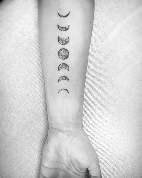 Tattoo On Elbow, Moon Cycle Tattoo, Roots Tattoo, Moon Cycle, Temp Tattoo, Dot Work Tattoo, Moon Cycles, Moon Tattoo, Dots Art