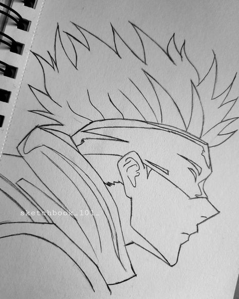 Satoru Drawing, Chibi Gojo, Easy Manga Drawings, Gojo Drawing, Pencil Sketches Easy, Sketch Images, Iconic Anime, Naruto Sketch Drawing, Draw Easy