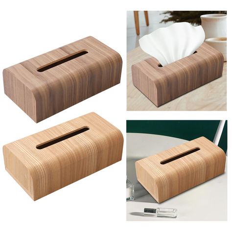 Simple Wooden Tissue Box Cover Decorative Storage Home Decor Napkin Holder for Description: Made of high quality wooden, healthy, eco friendly and durable. The bottom can be pulled out for easy replacement of empty tissue boxes. Generously sized to hold most standard-sized square tissue boxes as well as stacks of individual facial napkins or tissues. Perfect for end tables, night stands, countertops, vanities and desks throughout your home. Can be used in kitchen, living room, family room, offic Wooden Box Diy, Wooden Kitchen Utensils, Bedroom Items, Tissue Box Holder, Night Stands, Office Items, Tissue Box Cover, Tissue Holder, Bedroom Hotel