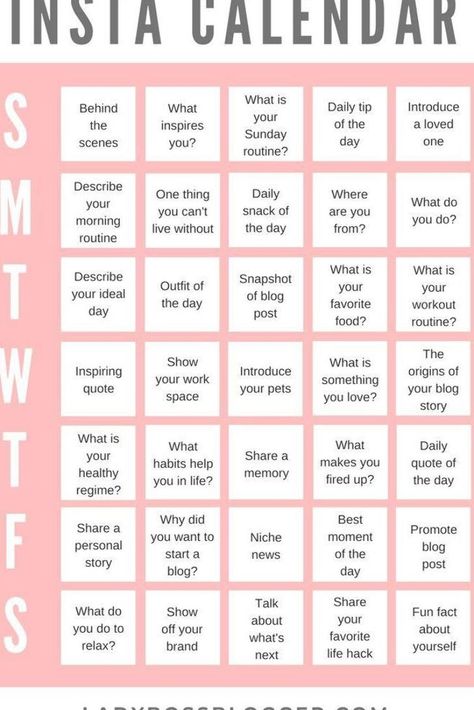 What to post each day of the week on instagram. #ladybossblogger #instagram #instagramposts #ideas #contentideas #socialmedia #socialmediacalendar #calendar #socialmediamarketing #marketing #marketingcalendar #instacalendar #whattopost Improve Instagram, Beginners Fitness, Instagram Feed Planner, Instagram Planner, Social Media Content Calendar, Instagram Marketing Strategy, Marketing Calendar, Fitness Tips For Women, Selling Tips