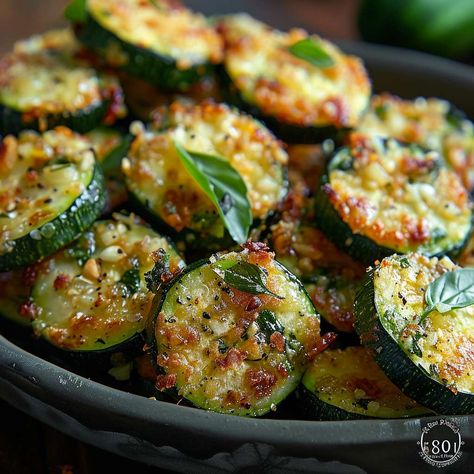 Zucchini Garlic Bites Recipe | Healthy & Delicious Appetizer Zucchini Garlic Bites Recipe, Zucchini Garlic Bites, Zucchini Ideas, Garlic Bites, Zucchini Dishes, Garlic Zucchini, Recipes Zucchini, Zucchini Bites, Breakfast Vegetables