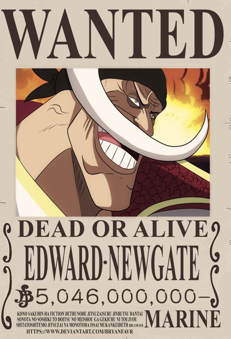 The Captain of the “Whitebeard Pirates” Wanted poster just got released on the one piece manga chapter 957 #onepiece #whitebeard #captain #pirates #beard #badass #legend Barba Blanca One Piece, Barba Branca One Piece, Wanted One Piece, Edward Newgate, One Piece Bounties, Ace One Piece, رورونوا زورو, One Piece Photos, One Piece World