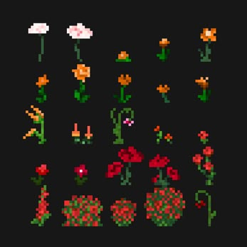 #pixelart #pixel #8bit #8bitart #videogame #videogameassets #artassets #Assets #indiegame #gamedevelopment #artgame #art #indiedevelopment Pixel Art Garden, Pixel Art Plants, Flowers Pixel Art, Minecraft Farming, Pixel Plants, Pixel Art Flower, Flower Pixel Art, Pixel Flower, Game Display