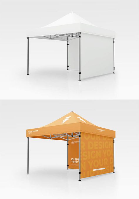 Free Display Tent Mockup is a unique and impressive tent mockup to showcase your upcoming design in a realistic way. It comes in editable PSD format with smart object feature which will allowing you to do your design work in few clicks and it only took a few seconds for your products look realistic. You can use this awesome mockup to show your design projects such as display outdoor advertising / promotional activity designs for a company that will look more professional to th via @creativetacos Foodtrucks Ideas, Experiential Marketing Events, Clever Logo Design, Event Booth Design, Food Cart Design, Event Booth, Advertising Display, Stall Design, Stage Set Design