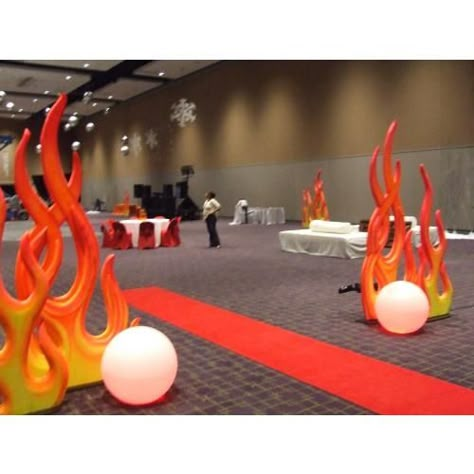 Fire And Ice Prom, Fire Ice Party, Feather Display, Fire And Ice Party, Fire And Ice Theme, School Dance Themes, Ice Theme, Fire N Ice, Ballet Decor