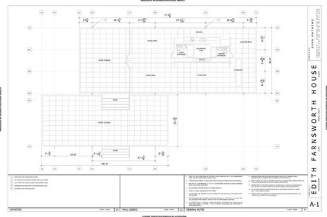 AutoCAD par Ryan Mathews sur Coroflot.com Farnsworth House Plan Dimensions, Rooms With Chandeliers, Dining Rooms With Round Tables, Wide Dining Room, Farnsworth House Plan, Dining Room Table 6, Wainscoting Dining Room, Schindler House, Farnsworth House