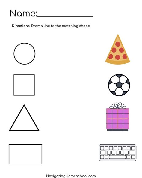 Practice shape recognition with this free shape worksheet! / shapes preschool / learning shapes / shapes preschool printable / Rhombus Activities For Preschool, Shapes Activities Preschool Worksheets, Shapes Activities Preschool, Shape Worksheet, Shape Worksheets For Preschool, Shapes Worksheet Kindergarten, Shape Activities Preschool, Fun Worksheets For Kids, Shapes Kindergarten