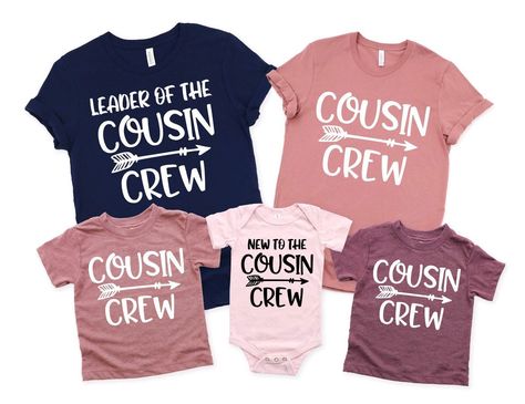 Excited to share this item from my #etsy shop: Cousin Crew T-shirt, Matching Cousin Shirts for Kids, Family Cousin Gifts, Matching Cousin Shirt, Cousin Crew Tshirts, Cousin Crew Shirts #birthday #easter #cousinshirtsadults #cousinshirtskids #cousinsspringbreak #cousincrewkids #cousincrewarrow #newtothecrewbaby #familycousinshirts Cousin Crew Tshirts, Cousin Shirts Adults, Matching Cousin Shirts, Cousins Shirts, Cousin Crew Shirts, Cousin Shirts, Kid Games, Soft Launch, Family Reunion Shirts