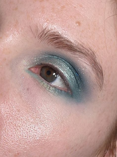 ELF gel eyeshadow in mermaid shimmy~ColourPop High Tide lunar, currents, free floatin'~LA Girl glitterholic topper in holo-glam~NYX jumbo eye pencil in matcha Nyx Jumbo Eye Pencil, Jumbo Eye Pencil, Gel Eyeshadow, La Girl, High Tide, Eye Pencil, Nyx, Matcha, Elf