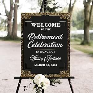 Personalized Retirement Welcome Sign, Retirement Celebration Sign, Retirement Party Sign, Custom Retirement Sign, Retirement Decorations, Retirement Outdoor Sign, Retirement Decor #13 Retirement Decor, Retirement Party Sign, Retirement Decorations, Sign Decorations, Retirement Party Decorations, Retirement Celebration, Glitter Decor, Party Sign, Retirement Party