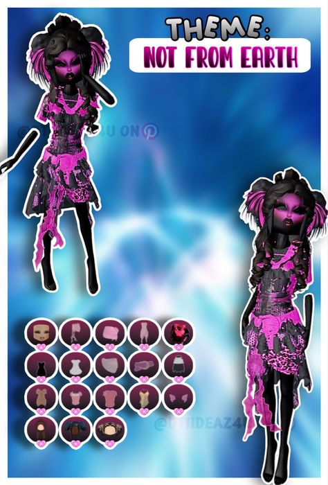 • 🏵️ • - #fyp #dti #dresstoimpress #dress #to #impress #roblox #dtiideas #aesthetic #outfitideas #dresstoimpressideas #idea #board #pin #robloxpin #robloxdti #robloxdresstoimpress Dti Theme Jewelry Overload, Di From Another Planet, Another Planet Dress To Impress, Dti Sci Fi Theme Outfit, Dress To Impress Theme Sci Fi, Scifi Dress To Impress Theme, Sci Fi Outfits Dress To Impress, Alien Dress To Impress, Alien Invasion Dress To Impress