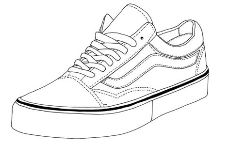 Vans Old Skool Van Drawing, Zapatillas Nike Air Force, Sneakers Sketch, Sneakers Drawing, Flat Drawings, Shoe Sketches, Van Color, Shoes Illustration, Shoe Design Sketches