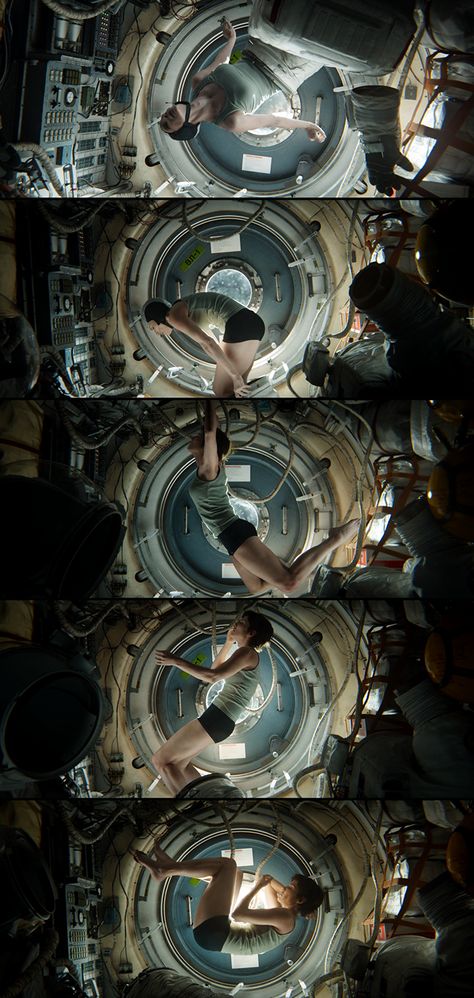 Gravity (2013) Gravity Movie Poster, Gravity Film, Movie Scene Lighting, Gravity Movie Scenes, Gravity Movie, Gravity 2013, Movie Composition Cinematography, Famous Movie Scenes, 2001 A Space Odyssey Stills