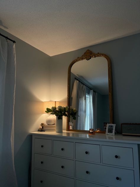 Long Dresser With Mirror, Mirror On Dresser, Dresser Mirror, Bedroom Dresser With Mirror, Anthropologie Mirror, Fixer Upper Home, Floor Length Mirror, Long Dresser, Bedroom Mirror