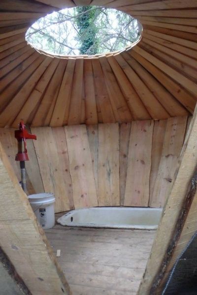 Yurt Forum - A Yurt Community - chsunspirit's Album: a Bill Coperthwaite "tiny yurt" underground sauna rebuild......total!!! - Picture Underground Sauna, 30ft Yurt Floor Plans, Yurt Foundation, Yurts For Sale, Wood Yurt Home, Gong Bath, Yurt Floor Plans 30', Yurt Living, Sauna Design