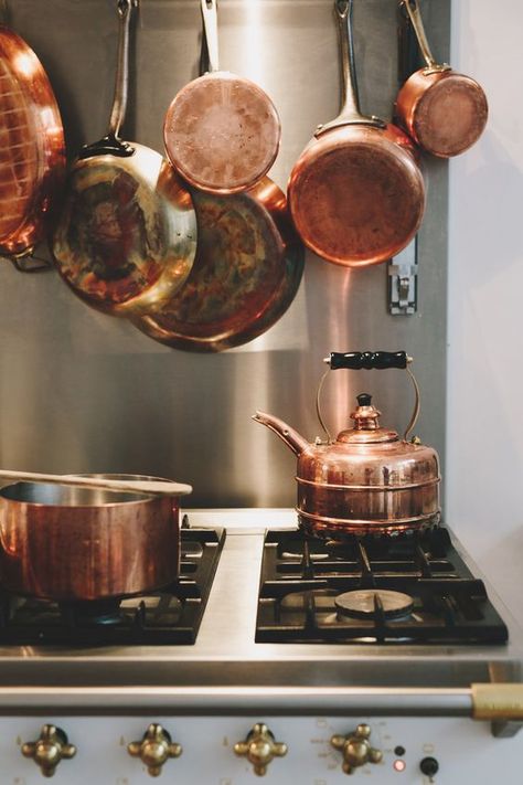 Fab Lab, French Dishes, Woman Cave, First Kitchen, Kitchen Ware, Copper Pots, Wooden Utensils, Copper Kitchen, Stunning Kitchens