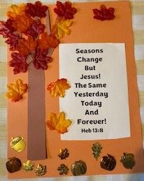 Thanksgiving Crafts And Activities For Preschool, Bible Fall Crafts For Kids, September Art Activities For Kids, Kids Daycare Activities, Fall For Jesus Crafts For Kids, Children’s Church Fall Craft, November Church Crafts For Kids, Fall Craft For Kids At Church, Nov Preschool Crafts