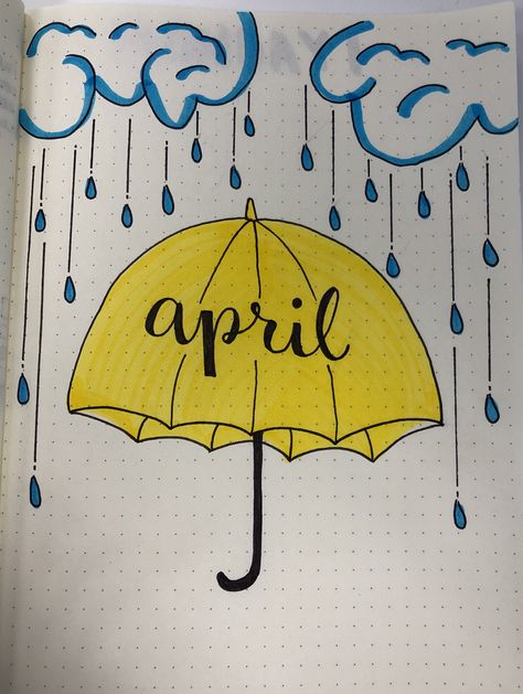 April Cover Page Bullet Journal, Simple Flower Doodles, April Cover Page, April Bullet Journal Cover, Cover Page Bullet Journal, Bullet Journal Title Page, Flower Writing, Bullet Journal Easy, Diy Bullet Journal