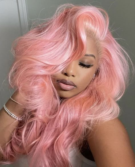 Pretty Hair Color, Dope Hairstyles, Front Lace Wigs Human Hair, Jairzinho, Baddie Hairstyles, Aesthetic Hair, Weave Hairstyles, Pretty Hairstyles, Pink Hair