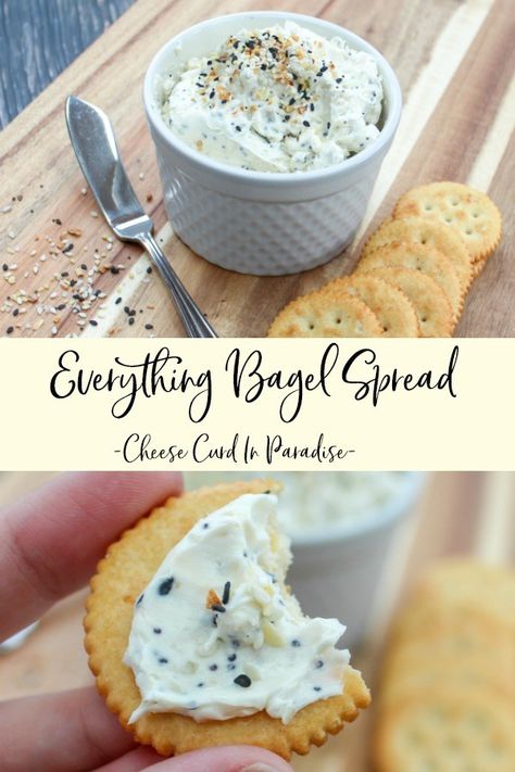 Spread in a white container wth crackers and a spreading knife Sandwich Spread Recipes, Cream Cheese Spread Recipes, Bagel Spread, Cheese Spread Recipes, Everything But The Bagel, Cream Cheese Spread, Crostini Recipes, Cream Cheese Spreads, Spread Recipes