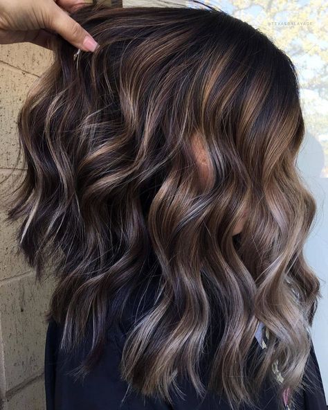 behindthechair.com on Instagram: “* On Golden Bronze ... by @texasbalayage ... 🏝🏝 This beauty was lightened and lowlighted for dimension. Toned to a cool tone with very…” Dark Brown Hair With Low Lights, Dark Hair With Lowlights, Best Hair Stylist, Hair Highlights And Lowlights, Brunette Hair With Highlights, Dark Hair With Highlights, Low Lights Hair, Hair Color And Cut, Brown Hair With Highlights